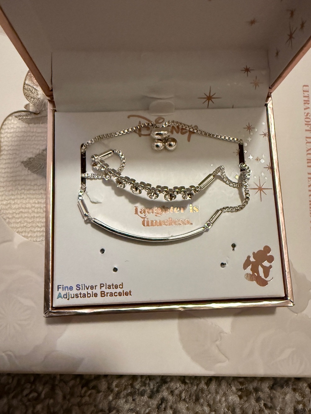 Disney Silver Layered Chain adjustable Bracelet - Silver